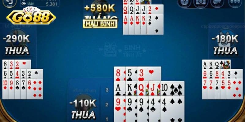 Các chế độ chơi Mậu binh Go88 đa dạng