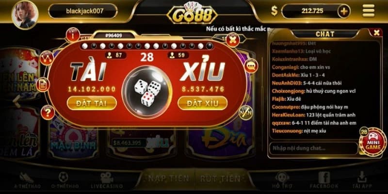 Hướng dẫn cách chơi tài xỉu Go88 chi tiết