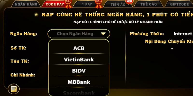 Nạp tiền Go88 Hướng dẫn chi tiết cách nạp tiền Go88